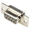 HARTING D-Sub 9 Way Straight 2.77 mm Pitch Panel Mount D-Sub Connector with Flange Female 09672094715