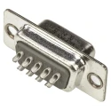 HARTING D-Sub 9 Way Straight 2.77 mm Pitch Panel Mount D-Sub Connector with Flange Female 09672094715