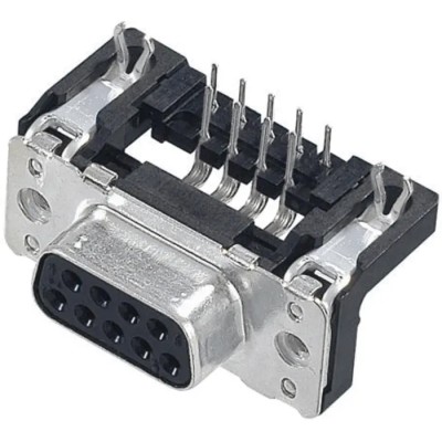 HARTING D-Sub 37 Way Right Angle 2.76 mm Pitch Through Hole D-Sub Connector with 4 to 40 UNC Threaded Insert 09664526612