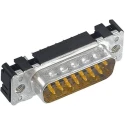 HARTING 15 Way Straight 2.74 mm Pitch Through Hole D-Sub Connector with 4 to 40 UNC Threaded Insert Male 09652616712