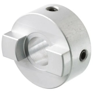 Huco Mechanical Power Transmission Coupler 12.7 mm Outside Diameter, 6.35 mm Bore Finished with Keyway, Aluminium 450H13.24