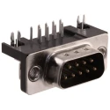 HARTING D-Sub 9 Way Right Angle Through Hole Connector 2.77 mm Pitch Steel Housing Male 09681637812