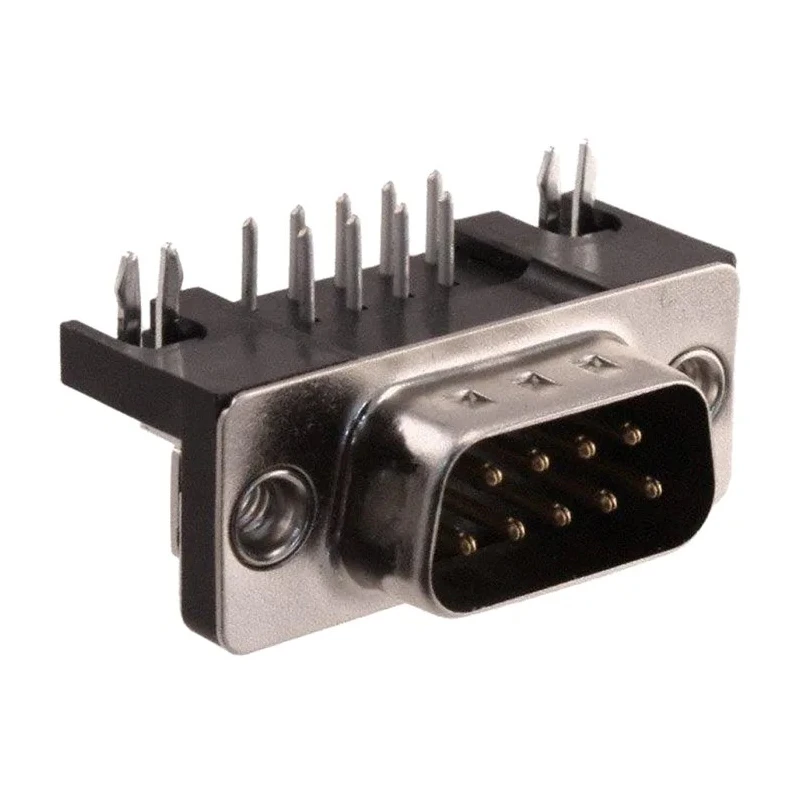 HARTING D-Sub 9 Way Right Angle Through Hole Connector 2.77 mm Pitch Steel Housing Male 09681637812