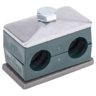 RS PRO Polypropylene Tube Clamp for 16 mm OD Tube with 1.2 m Clamp Spacing, Operating Temperature Range -30°C to 145-9766