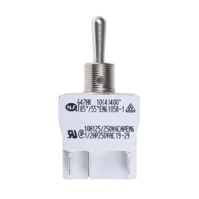 APEM Toggle Switch Panel Mount On-Off-On DPST Solder Lug Terminal 24 V dc 250 V ac 647H/2K