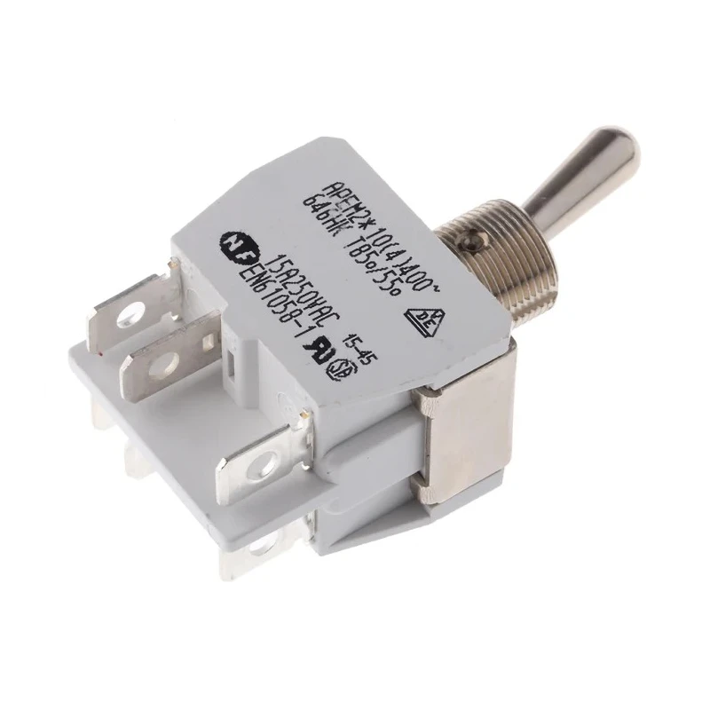 APEM Toggle Switch Panel Mount On-On DPST Solder Lug Terminal 24 V dc 250 V ac 646H/2K