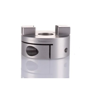 Huco Clamp Style Aluminium Coupler 50 mm OD, 16mm Bore Finished with Keyway, 50 mm Length 452H50.42