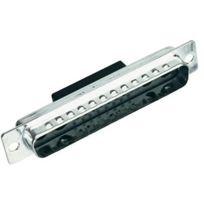 HARTING D-Sub Straight Cable D-Sub Connector Male 09693120172 1000V 5A Crimp Termination Steel Housing Copper Alloy Contacts