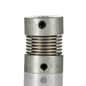 Huco Stainless Steel Bellows Screw Style Flexible Coupler, Aluminium Hub, 16 mm OD, 21 mm Length, 15000 RPM, 0.5 550.16.1818