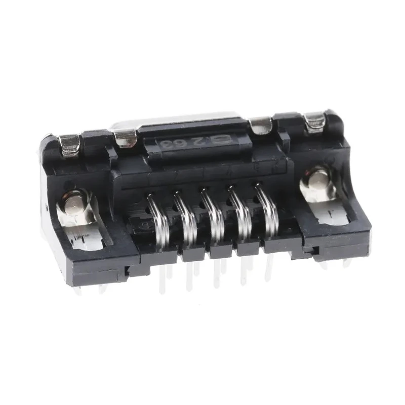 HARTING 9 Way Right Angle 2.74 mm Pitch Through Hole D-Sub Connector with 4 to 40 UNC Screw Lock Female 09661526617