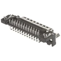 HARTING 25 Way Right Angle 2.76 mm Pitch Through Hole D-Sub Connector with 4 to 40 UNC Screw Lock Male 09653626813