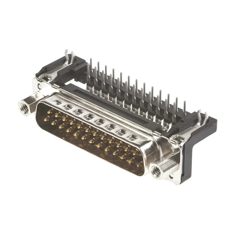 HARTING 25 Way Right Angle 2.76 mm Pitch Through Hole D-Sub Connector with 4 to 40 UNC Screw Lock Male 09653626813