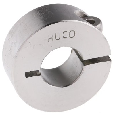 Huco Shaft Collar, One Piece Clamp Screw Fastening, Stainless Steel, OD 28 mm, Bore Diameter 12 mm, Width 11 mm 046102012