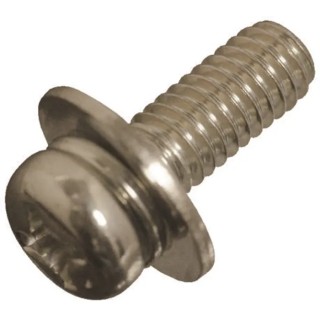 Yahata Neji 4 mm Plain Steel Pan Head Sems Screw with Plain Washer P-3 3MC 2X4