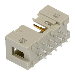 HARTING SEK 18 Series Straight Through Hole Shrouded PCB Header, 10 Contacts, 2.54 mm Pitch, 2 Row, 1A Current 09185106324
