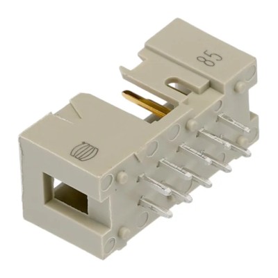 HARTING SEK 18 Series Straight Through Hole Shrouded PCB Header, 10 Contacts, 2.54 mm Pitch, 2 Row, 1A Current 09185106324