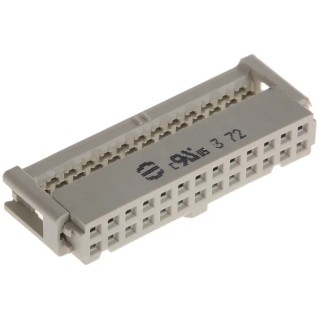 HARTING 26-Way IDC Connector Female for Cable, 2 Row, 2.5A Current, 2.54mm Pitch, 320V AC, Right Angle, Gold 09185267803