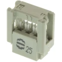 HARTING 6-Way IDC Connector Female for Cable, 2 Row, 320V AC, Gold Plated Contacts, Model 09185066803