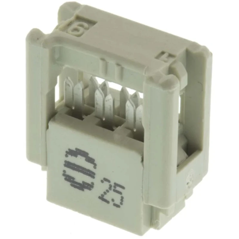 HARTING 6-Way IDC Connector Female for Cable, 2 Row, 320V AC, Gold Plated Contacts, Model 09185066803