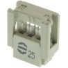 HARTING 6-Way IDC Connector Female for Cable, 2 Row, 320V AC, Gold Plated Contacts, Model 09185066803