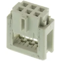 HARTING 6-Way IDC Connector Female for Cable, 2 Row, 320V AC, Gold Plated Contacts, Model 09185066803