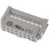 HARTING 16-Way Shrouded Female IDC Connector Cable Mount 320V ac 1A 2.54mm Pitch SEK 18 Series 09185167803