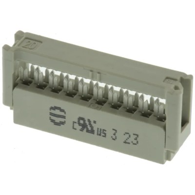 HARTING 20-Way 2 Row Female IDC Connector for Cable 320V ac 1A Gold Plated Contacts SEK 18 Series 09185207803