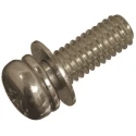 Yahata Neji 8 mm Plain Steel Pan Head Sems Screw with Plain Washer P-4 3MC 4X8