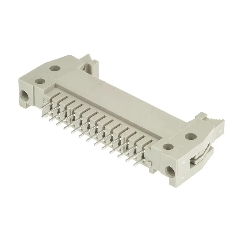 HARTING PCB Header 26 Contact, 2 Row, 2.54 mm Pitch, Shrouded, Through Hole Mount, Brass Gold Plated Contacts 09185266914