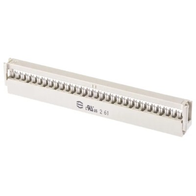HARTING 60-Way IDC Connector Female for Cable, 2 Row, 2.5A, 320V AC, Gold Plated Contacts 09185606803