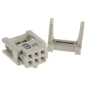 HARTING 6-Way Shrouded IDC Connector Female for Cable, 2 Row, 320V AC, 1A, Gold Plated Contacts 09185066813
