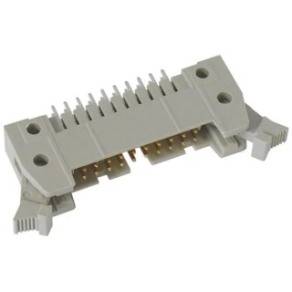 HARTING SEK 18 Series Straight Through Hole PCB Header 64 Contacts 2.54 mm Pitch 2 Row Shrouded 09185646914