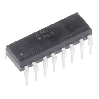 Broadcom AC Input 4-Channel Transistor Output Optocoupler, Through Hole, 16-Pin PDIP ACPL-844-000E