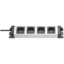 Kopp 1.4 m 4 Socket Type F German Schuko Extension Socket 250V AC 16A Surge Protection RCD Protected POWERversal 226120010