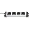 Kopp 1.4 m 4 Socket Type F German Schuko Extension Socket 250V AC 16A Surge Protection RCD Protected POWERversal 226120010
