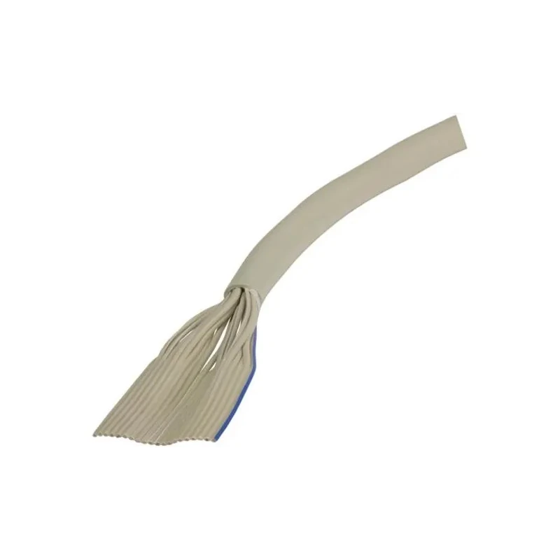 HARTING 3759 Series Unscreened Round Ribbon Cable 1.27 mm Pitch, 28AWG, 9 Conductors, 30 m Length 09180097008
