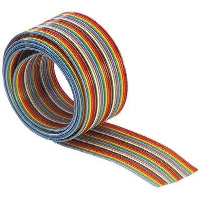 HARTING Ribbon Cable Ribbon 1.27 mm Pitch 10 Conductor 30 m Length 300V 28AWG Stranded Copper PVC Jacket 09180107005