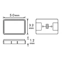 Euroquartz 10 MHz Crystal ±30 ppm Surface Mount 2-Pin 5 mm x 3.2 mm x 0.9 mm 12pF Load 10.000MHz MJ2/30/30/-40+85/12pF