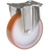 LAG Fixed Castor with Polyurethane Wheel 200 mm Diameter, 300 kg Load Capacity, Galvanised Steel Frame 22142