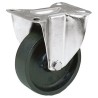 LAG Fixed Castor, 120 kg Load Capacity, 100 mm Thermoplastic Wheel, Galvanised Steel Frame, Model 28806