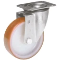 LAG Swivel Castor 100 kg Capacity 80 mm Wheel Polyurethane, Galvanised Steel Frame, Model 22052