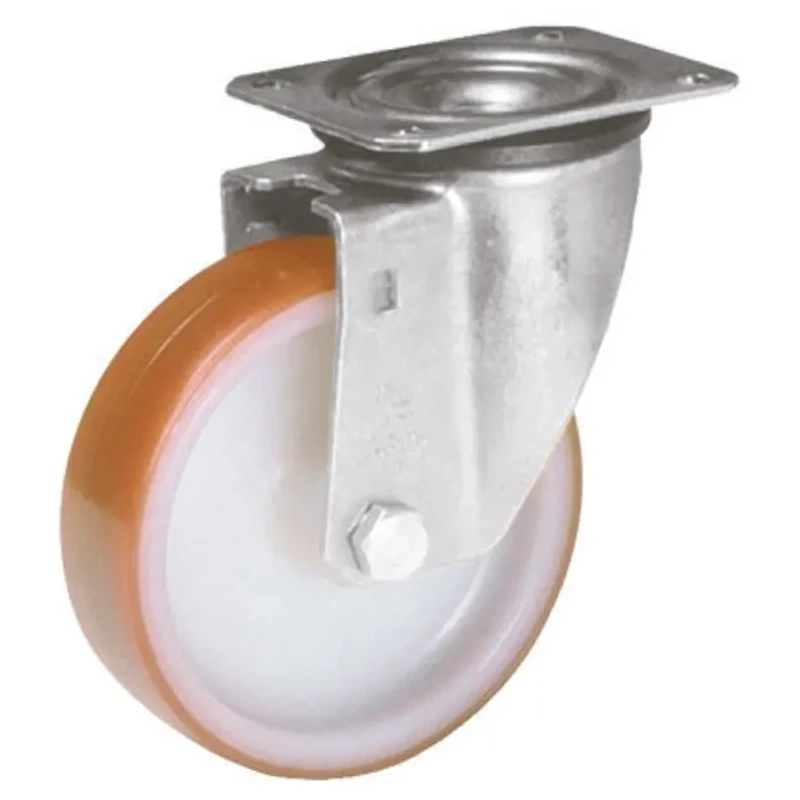 LAG Swivel Castor 100 kg Capacity 80 mm Wheel Polyurethane, Galvanised Steel Frame, Model 22052