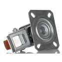 LAG Braked Swivel Castor, 100 kg Load Capacity, 80 mm Polyurethane Wheel, Galvanised Steel Frame, Model 22052 FR
