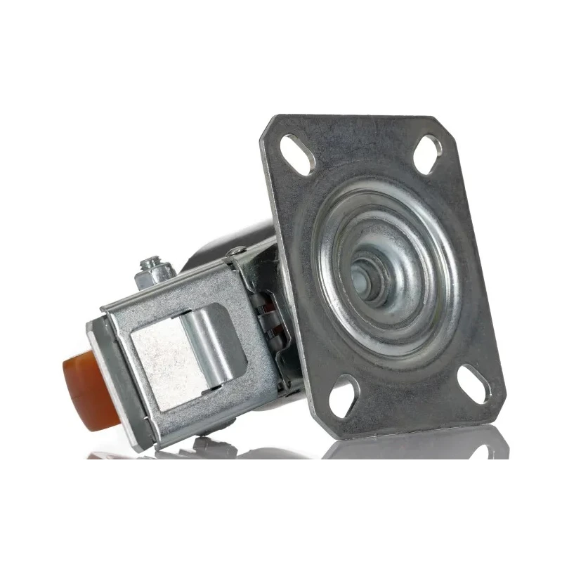 LAG Braked Swivel Castor, 100 kg Load Capacity, 80 mm Polyurethane Wheel, Galvanised Steel Frame, Model 22052 FR
