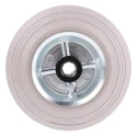 LAG Grey Black Rubber Trolley Wheel 125mm Diameter 37.5mm Width Steel Hub Roller Bearing Load Capacity 120kg 12062G