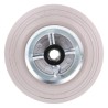 LAG Grey Black Rubber Trolley Wheel 125mm Diameter 37.5mm Width Steel Hub Roller Bearing Load Capacity 120kg 12062G