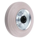 LAG Grey Black Rubber Trolley Wheel 125mm Diameter 37.5mm Width Steel Hub Roller Bearing Load Capacity 120kg 12062G