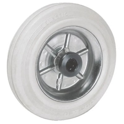LAG Black Grey Rubber Trolley Wheel 80kg Load Capacity Bore 12mm with Roller Bearing 12058G