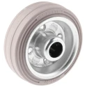 LAG Grey Black Rubber Trolley Wheel 80mm Diameter 25mm Width Roller Bearing Steel Hub 60kg Load Capacity 12054G
