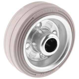 LAG Grey Black Rubber Trolley Wheel 80mm Diameter 25mm Width Roller Bearing Steel Hub 60kg Load Capacity 12054G
